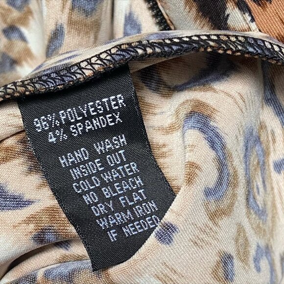 Max & Rina Leopard Zip Shirt Size L - Picture 5 of 5